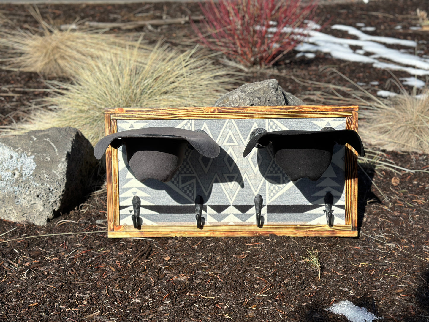 2 Hat Cowboy Hat Rack