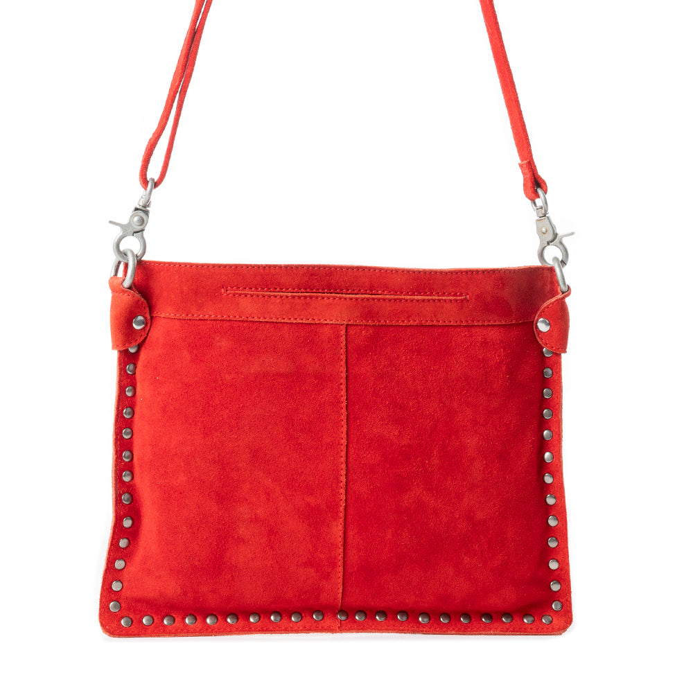 Texas Rose Embroidered Leather Sling Bag
