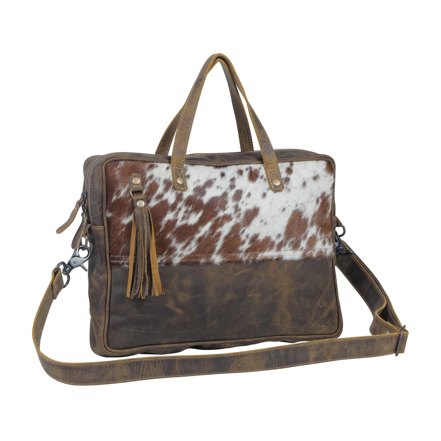 Serenity Hair-On Leather Laptop Bag