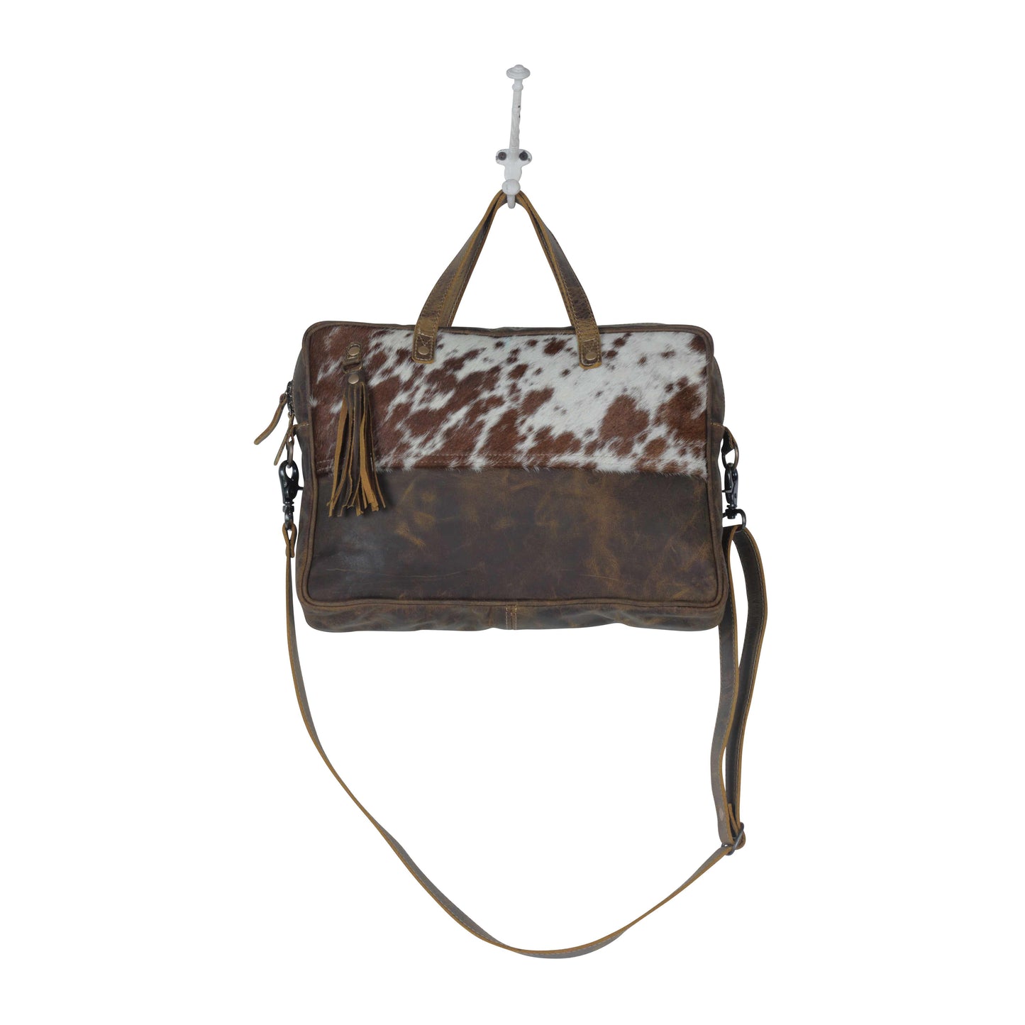 Serenity Hair-On Leather Laptop Bag