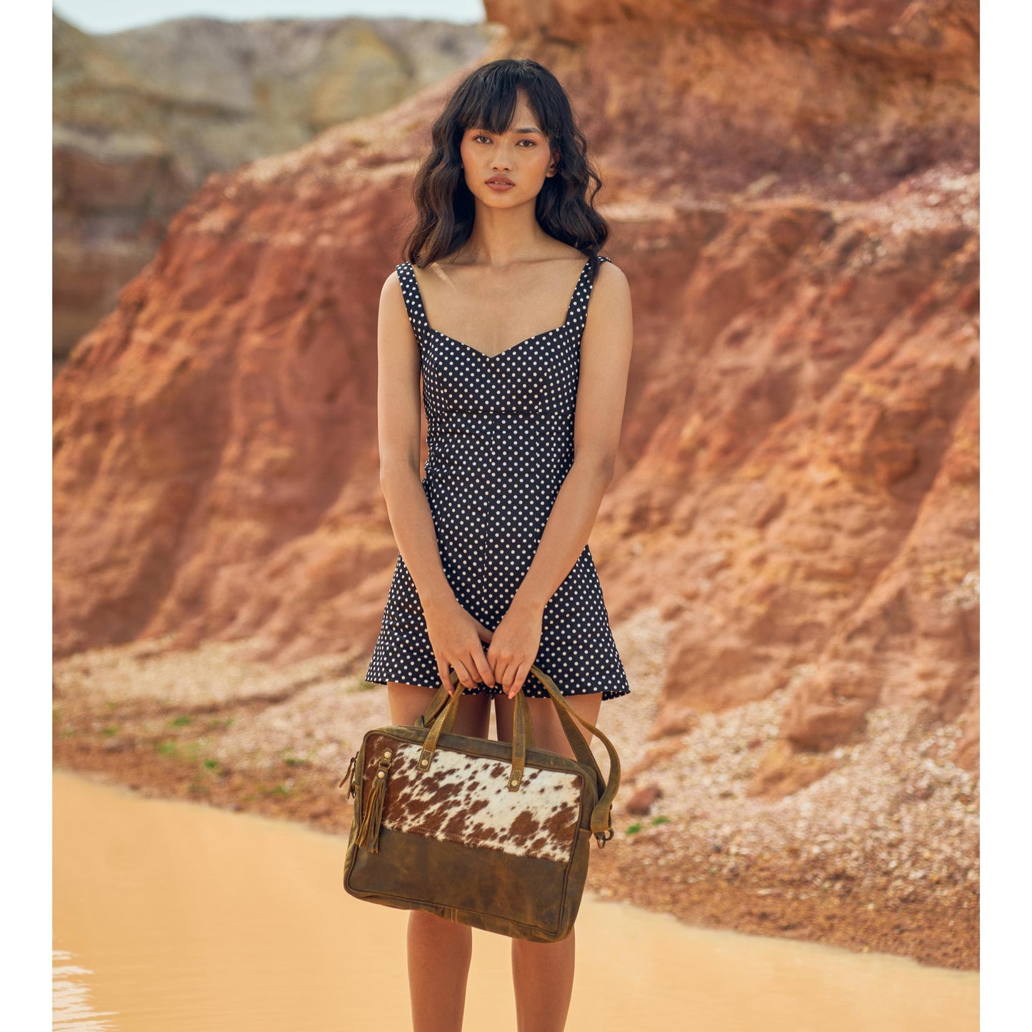 Serenity Hair-On Leather Laptop Bag