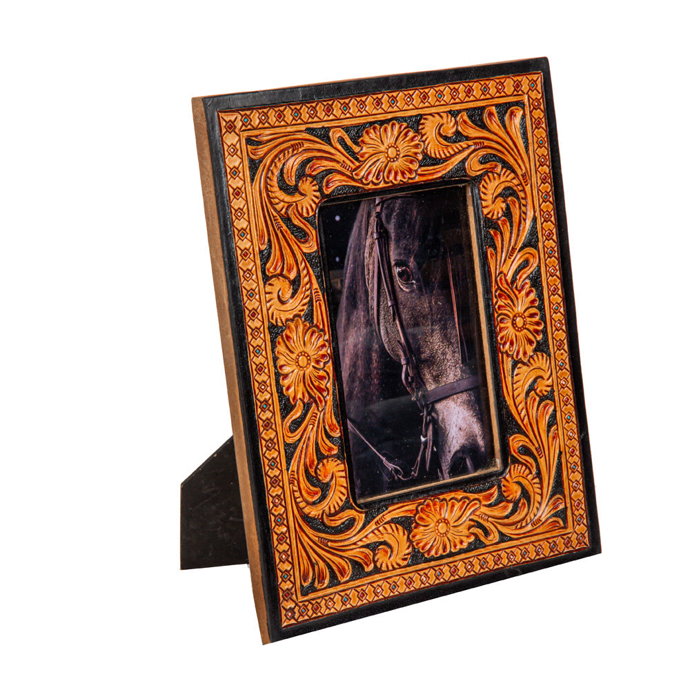 Classic Country Hand Tooled Photo Frame