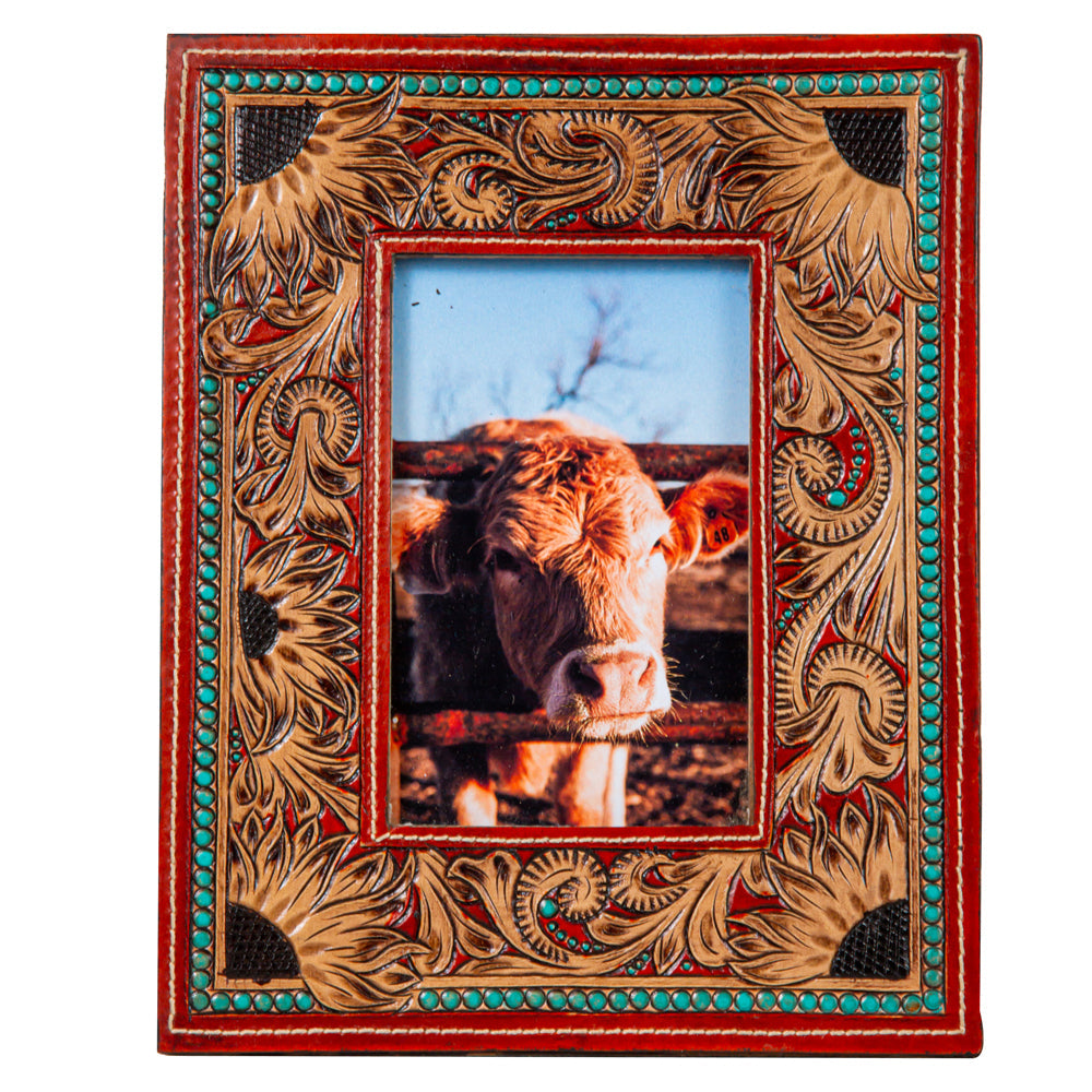 Devonnie’s Sunflowers Hand Tooled Photo Frame