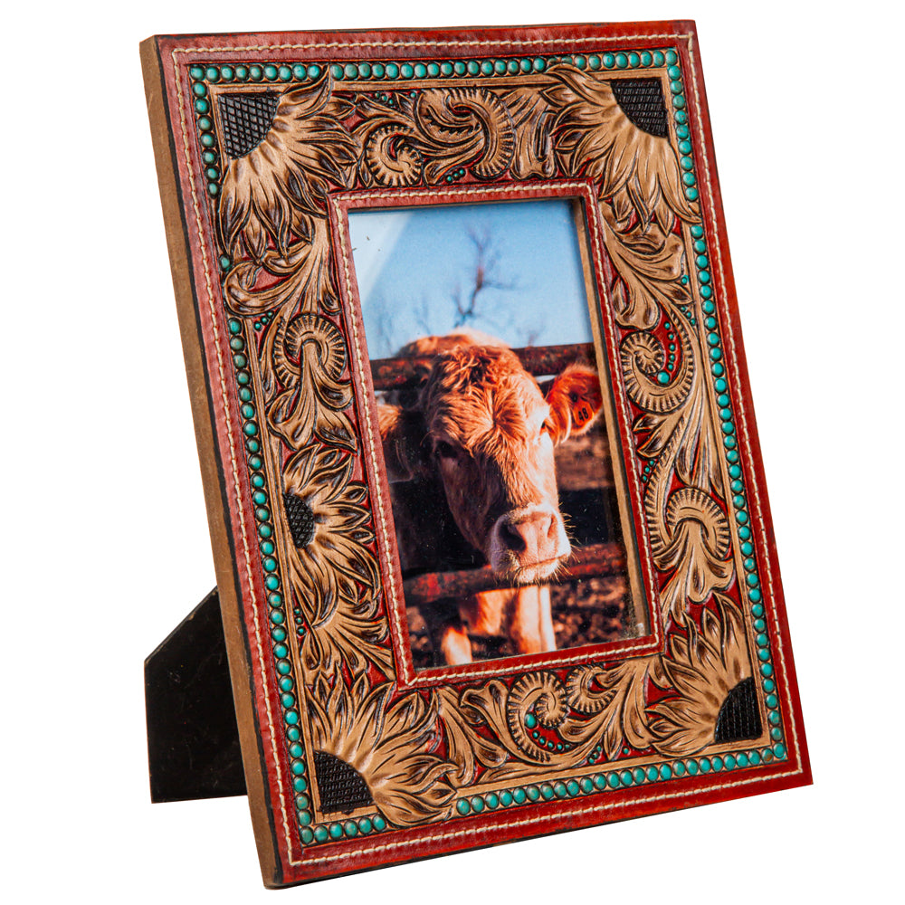 Devonnie’s Sunflowers Hand Tooled Photo Frame