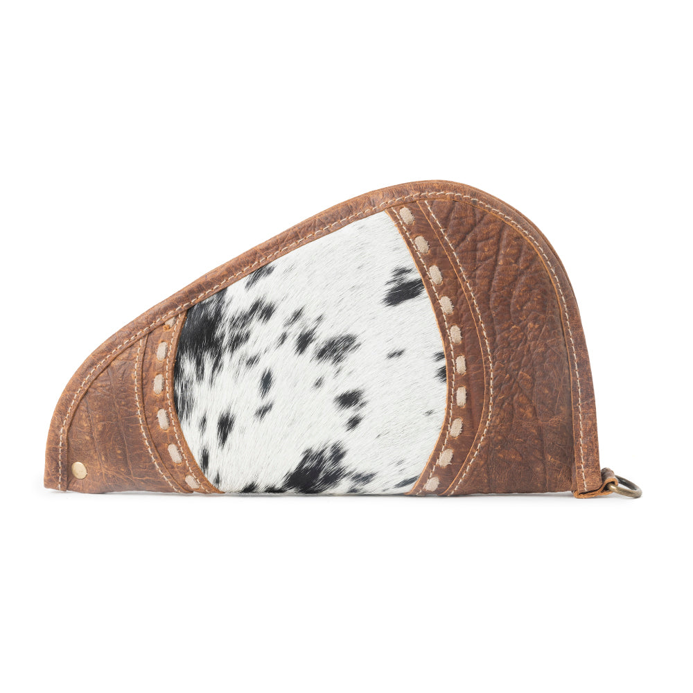 Range Hairon Leather Pistol Case in Rustic Tan