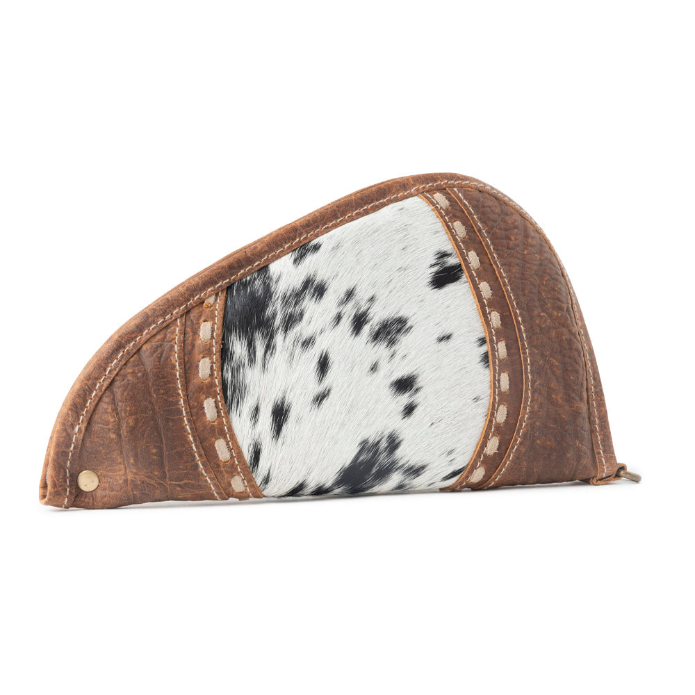 Range Hairon Leather Pistol Case in Rustic Tan