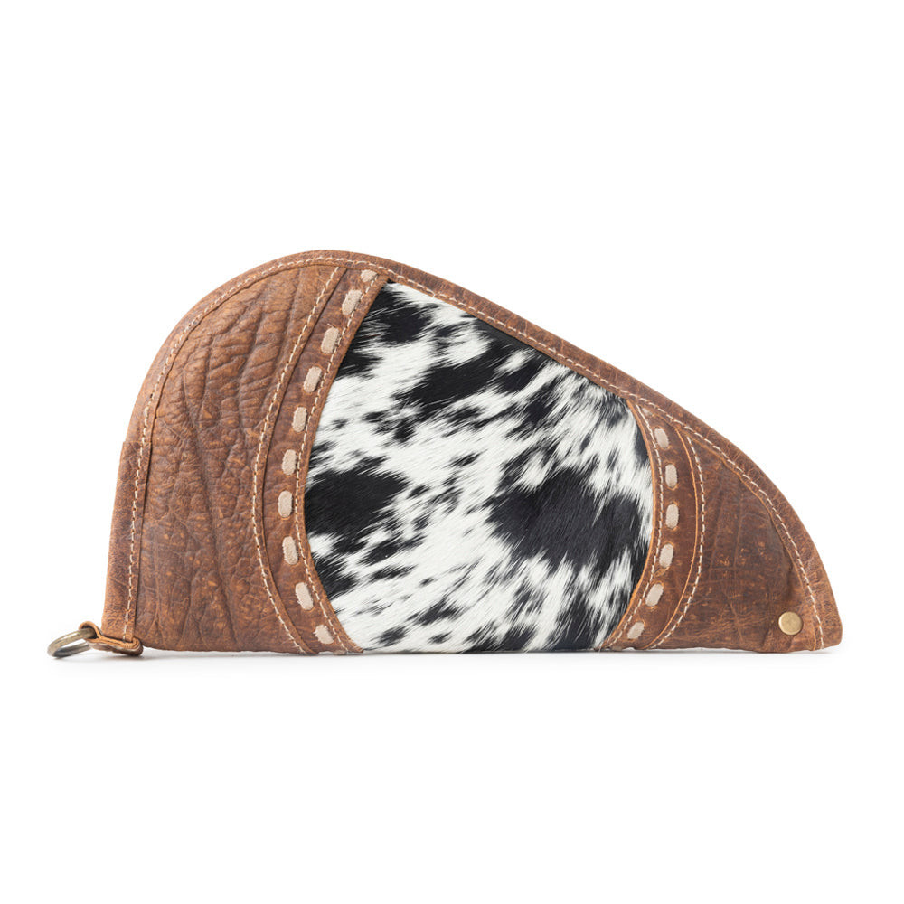 Range Hairon Leather Pistol Case in Rustic Tan